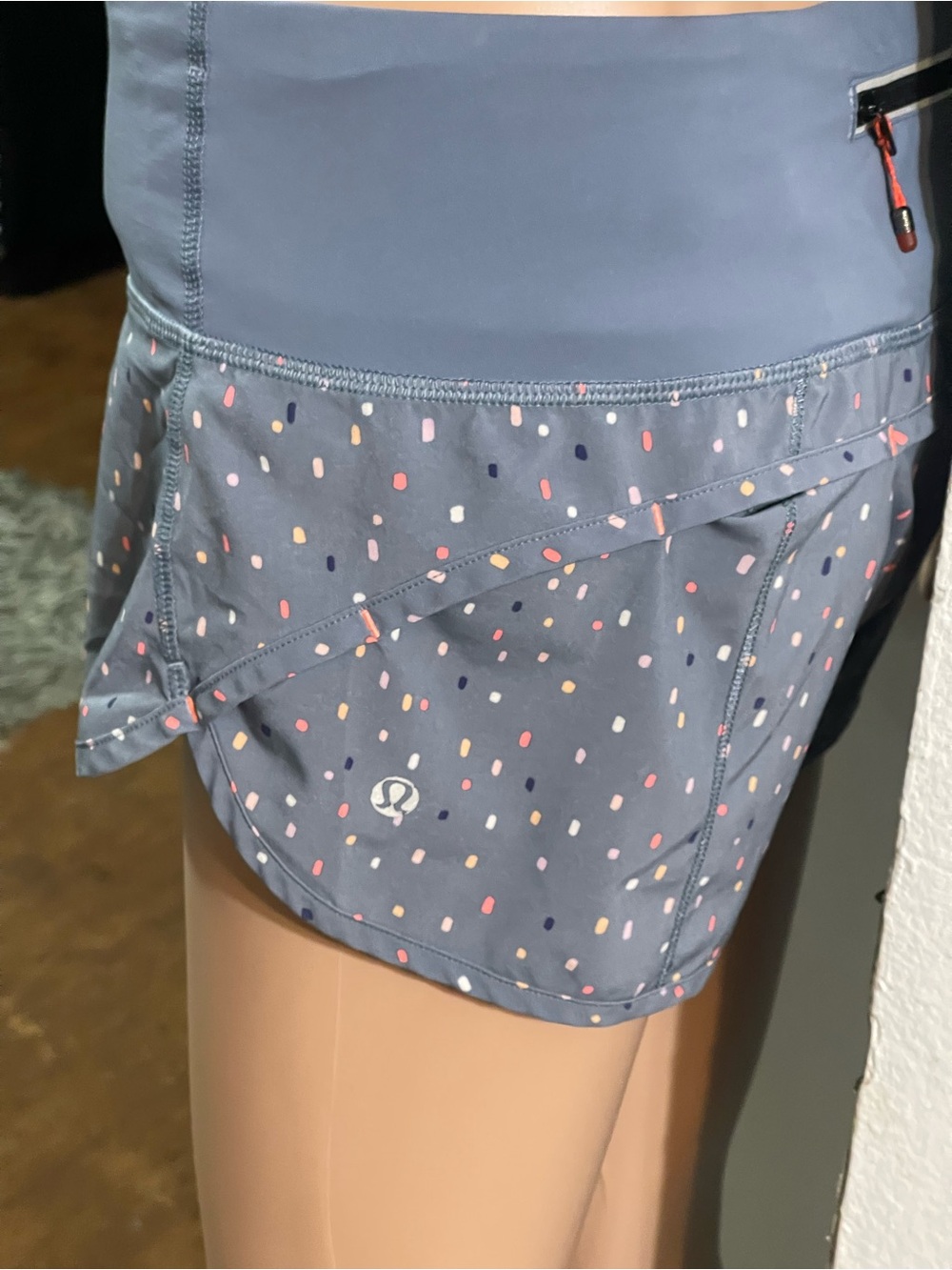 Lululemon" SeaWheeze Speed Short Confetti Cake Multi blue - Picture 7 of 8